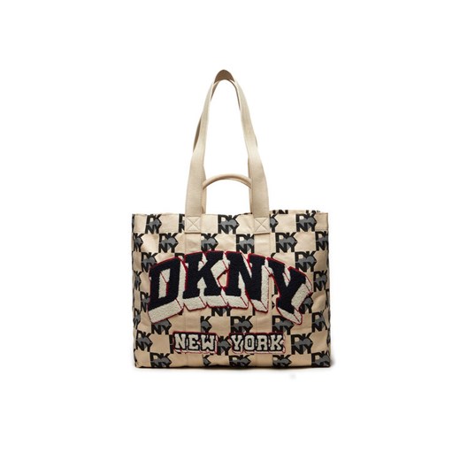 DKNY Torebka Heart Of Ny Large Tote R41AYF01 Beżowy ze sklepu MODIVO w kategorii Torby Shopper bag - zdjęcie 182655201