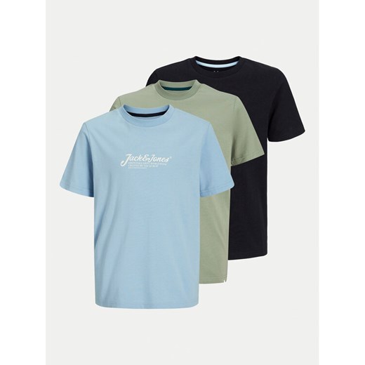 Jack&Jones Junior Komplet 3 t-shirtów Beau 12278387 Kolorowy Regular Fit ze sklepu MODIVO w kategorii T-shirty chłopięce - zdjęcie 182655202