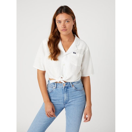 Wrangler Koszula Resort W5Q4LOW02 112332060 Biały Regular Fit ze sklepu MODIVO w kategorii Koszule damskie - zdjęcie 182655204