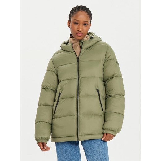 Napapijri Kurtka zimowa A-Box Logo NP0A4HZ2 Zielony Regular Fit ze sklepu MODIVO w kategorii Kurtki damskie - zdjęcie 182655224