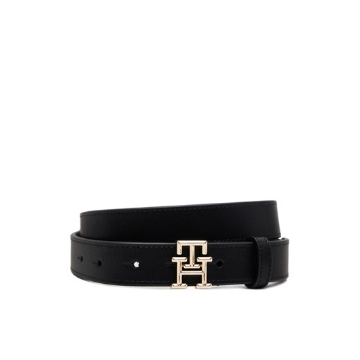 Tommy Hilfiger Pasek Damski Th Logo 2.5 AW0AW17248 Czarny ze sklepu MODIVO w kategorii Paski damskie - zdjęcie 182655281
