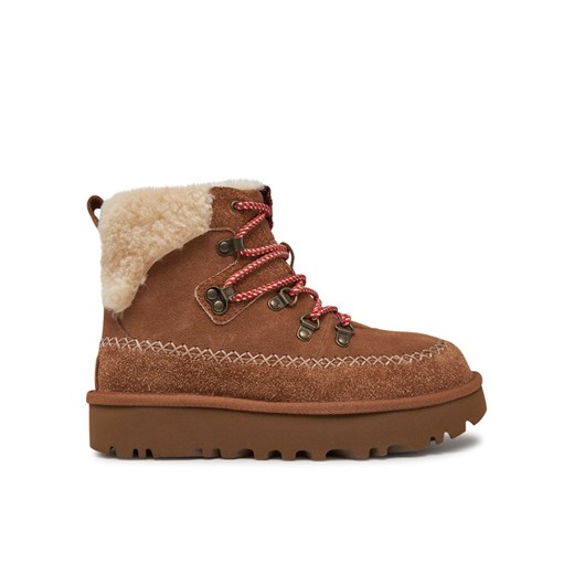 Ugg Śniegowce W Classic Alpine Lace Up 1158271 Brązowy ze sklepu MODIVO w kategorii Śniegowce damskie - zdjęcie 182655351