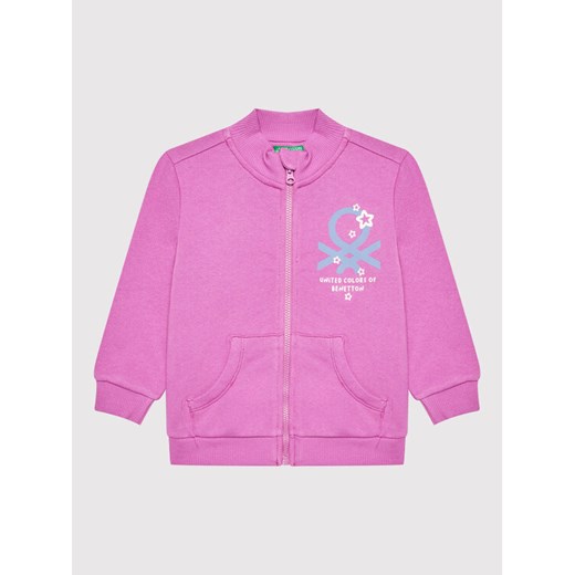 United Colors Of Benetton Bluza 3J70G500V Różowy Regular Fit ze sklepu MODIVO w kategorii Bluzy dziewczęce - zdjęcie 182655424