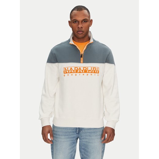 Napapijri Bluza B-Saturnia NP0A4ICHN1A1 Biały Regular Fit ze sklepu MODIVO w kategorii Bluzy męskie - zdjęcie 182655453