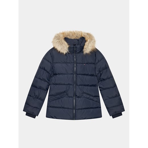 Tommy Hilfiger Kurtka puchowa Essential KG0KG07399 D Granatowy Regular Fit ze sklepu MODIVO w kategorii Kurtki chłopięce - zdjęcie 182655471