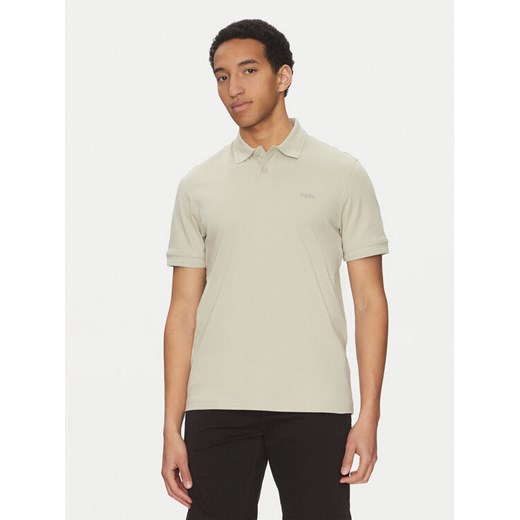 BOSS Polo Pe_Interlock 50520109 Beżowy Regular Fit ze sklepu MODIVO w kategorii T-shirty męskie - zdjęcie 182655492