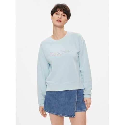 Pepe Jeans Bluza Lana PL581430 Niebieski Regular Fit ze sklepu MODIVO w kategorii Bluzy damskie - zdjęcie 182655493