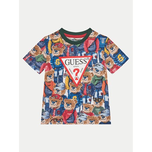 Guess T-Shirt N5RI14 K8HM4 Kolorowy Regular Fit ze sklepu MODIVO w kategorii T-shirty chłopięce - zdjęcie 182655551