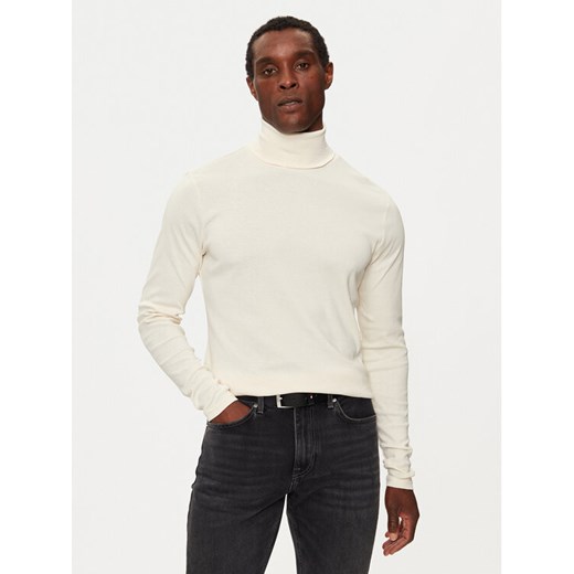 Tommy Hilfiger Golf MW0MW36451 Écru Regular Fit ze sklepu MODIVO w kategorii Swetry męskie - zdjęcie 182655553