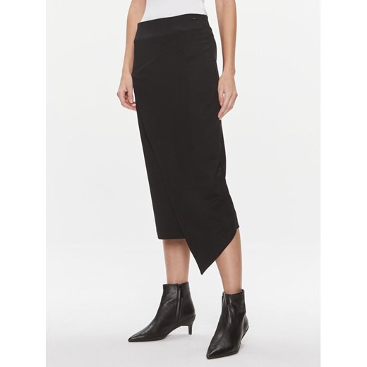 Calvin Klein Spódnica ołówkowa Stretch Jersey Midi Skirt K20K206808 Czarny Slim Fit ze sklepu MODIVO w kategorii Spódnice - zdjęcie 182655591