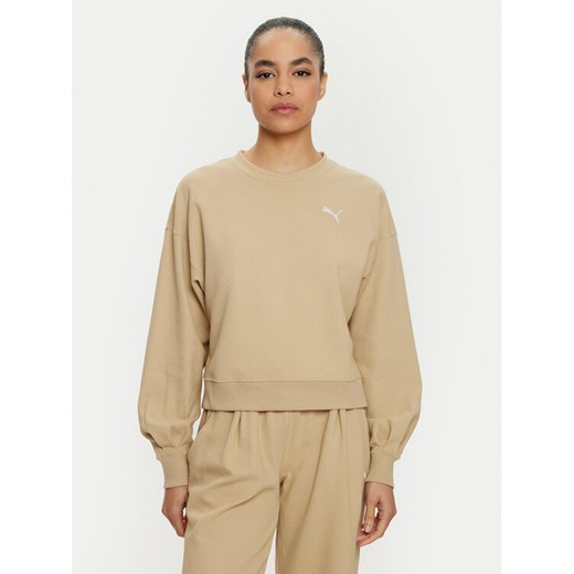Puma Bluza Her 676004 Beżowy Regular Fit ze sklepu MODIVO w kategorii Bluzy damskie - zdjęcie 182655642