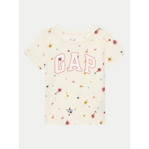 Gap T-Shirt 744725-00 Beżowy Regular Fit ze sklepu MODIVO w kategorii Bluzki dziewczęce - zdjęcie 182655780