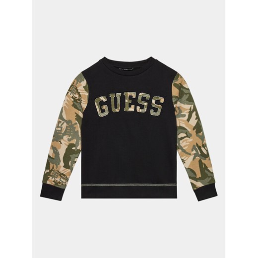 Guess Bluza L4RQ02 KA6R3 Czarny Regular Fit ze sklepu MODIVO w kategorii Bluzy dziewczęce - zdjęcie 182655820