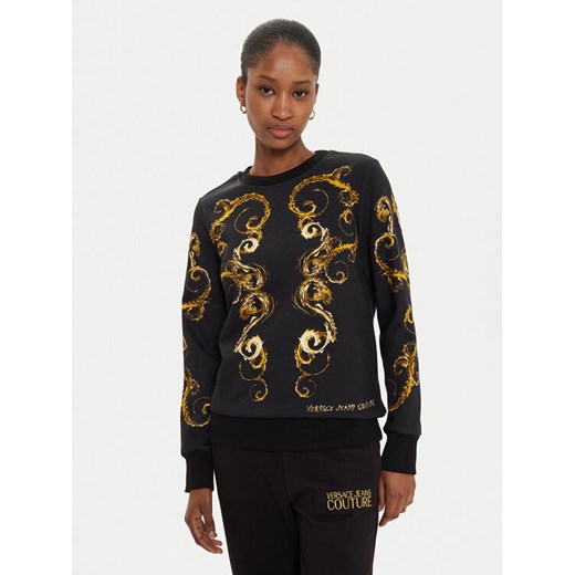 Versace Jeans Couture Bluza 77HAI3P9 Czarny Regular Fit ze sklepu MODIVO w kategorii Bluzy damskie - zdjęcie 182655923