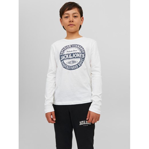 Jack&Jones Junior Bluzka 12237416 Biały Regular Fit ze sklepu MODIVO w kategorii T-shirty chłopięce - zdjęcie 182655932