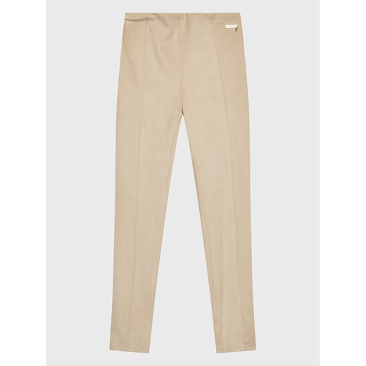 Guess Legginsy J1BB14 WE0L0 Beżowy Slim Fit ze sklepu MODIVO w kategorii Spodnie dziewczęce - zdjęcie 182656024