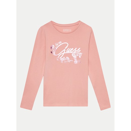 Guess Bluzka J4YI36 K6YW4 Różowy Regular Fit ze sklepu MODIVO w kategorii Bluzki dziewczęce - zdjęcie 182656074