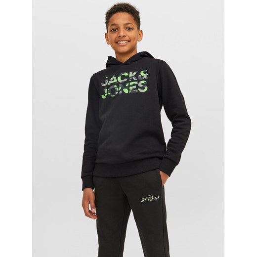 Jack&Jones Junior Bluza 12237172 Czarny Regular Fit ze sklepu MODIVO w kategorii Bluzy chłopięce - zdjęcie 182656314