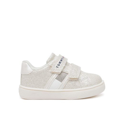 Tommy Hilfiger Sneakersy Flag Low Cut Velcro Sneaker T1A9-33726-0375 M Écru ze sklepu MODIVO w kategorii Buty sportowe dziecięce - zdjęcie 182656414