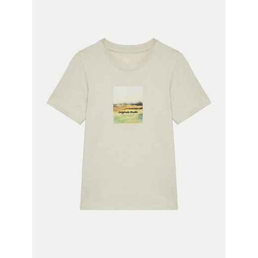 Jack&Jones Junior T-Shirt Vesterbro 12267453 Beżowy Standard Fit ze sklepu MODIVO w kategorii T-shirty chłopięce - zdjęcie 182656421