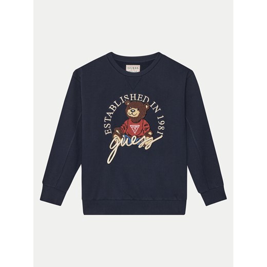 Guess Bluza H5RJ01 KAD74 Granatowy Regular Fit ze sklepu MODIVO w kategorii Bluzy chłopięce - zdjęcie 182656471