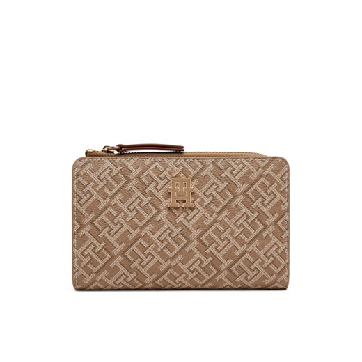 Tommy Hilfiger Duży Portfel Damski Th Monoplay Leather Med 7 Wallet AW0AW17417 Brązowy ze sklepu MODIVO w kategorii Portfele damskie - zdjęcie 182656480