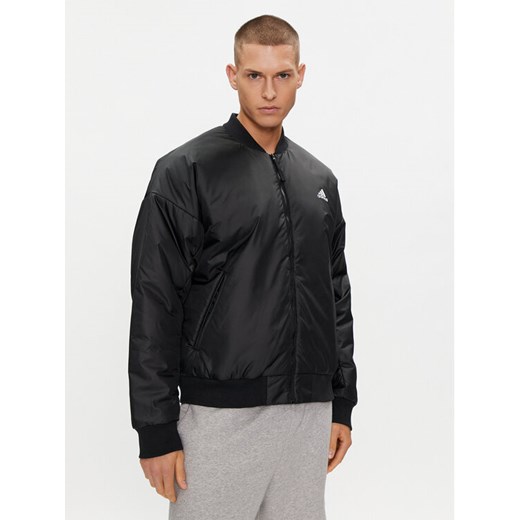 adidas Kurtka bomber Brand Love Bomber IK0526 Czarny Regular Fit ze sklepu MODIVO w kategorii Kurtki męskie - zdjęcie 182656533