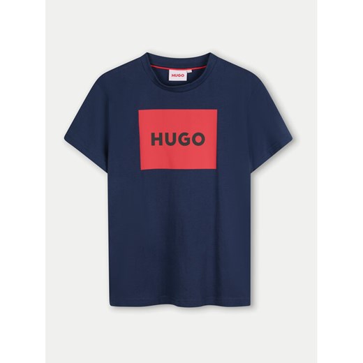 HUGO T-Shirt G00334 S Granatowy Regular Fit ze sklepu MODIVO w kategorii T-shirty chłopięce - zdjęcie 182656554