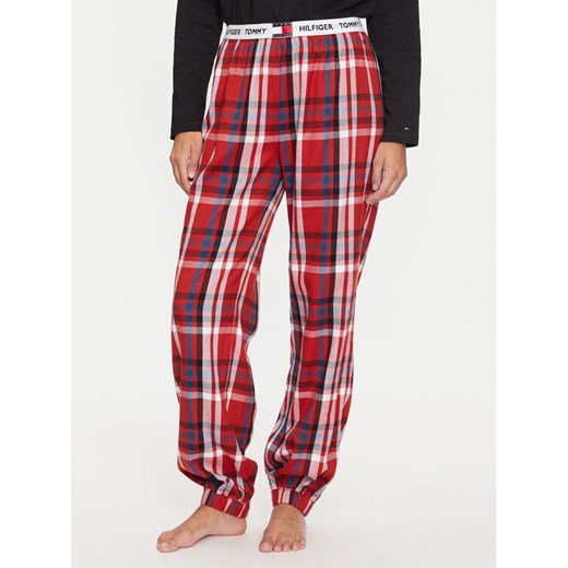 Tommy Hilfiger Spodnie piżamowe UW0UW05634 Czerwony Regular Fit ze sklepu MODIVO w kategorii Piżamy damskie - zdjęcie 182656833