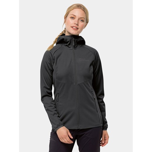 Jack Wolfskin Kurtka softshell Go Hike Softshell 1306862 Czarny Regular Fit ze sklepu MODIVO w kategorii Kurtki damskie - zdjęcie 182656902
