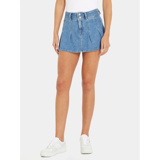 Tommy Jeans Spódnica jeansowa DW0DW16177 Granatowy Regular Fit ze sklepu MODIVO w kategorii Spódnice - zdjęcie 182656962