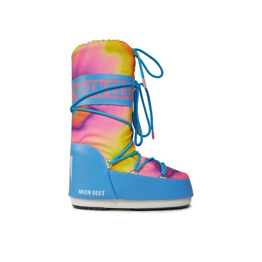 Moon Boot Śniegowce Tie Dye 14028400001 S Niebieski ze sklepu MODIVO w kategorii Śniegowce damskie - zdjęcie 182657004