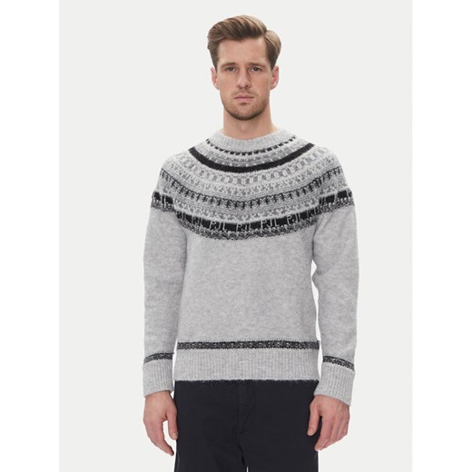 Pepe Jeans Sweter Fairisle PM702504 Szary Regular Fit ze sklepu MODIVO w kategorii Swetry męskie - zdjęcie 182657023