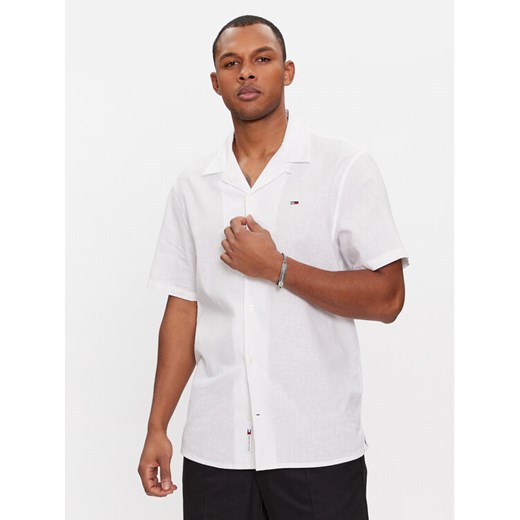 Tommy Jeans Koszula Camp DM0DM18963 Biały Regular Fit ze sklepu MODIVO w kategorii Koszule męskie - zdjęcie 182657032