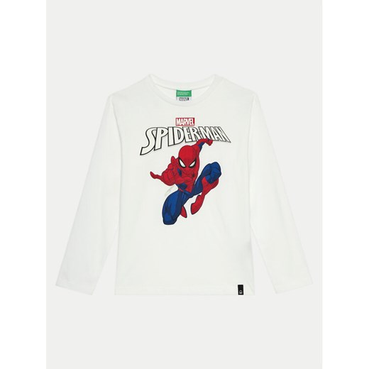 United Colors Of Benetton Bluzka 3ATNC10LV Biały Regular Fit ze sklepu MODIVO w kategorii T-shirty chłopięce - zdjęcie 182657041
