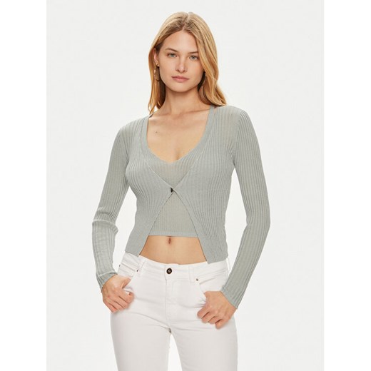 Guess Sweter W4YR37 Z3G32 Zielony Regular Fit ze sklepu MODIVO w kategorii Swetry damskie - zdjęcie 182657043