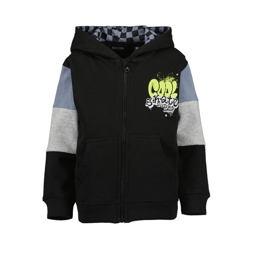 Blue Seven Bluza 864710 X Czarny Regular Fit ze sklepu MODIVO w kategorii Bluzy chłopięce - zdjęcie 182657072