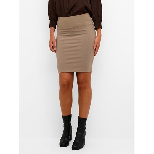 Kaffe Spódnica ołówkowa Penny 501040 Brązowy Slim Fit ze sklepu MODIVO w kategorii Spódnice - zdjęcie 182657130