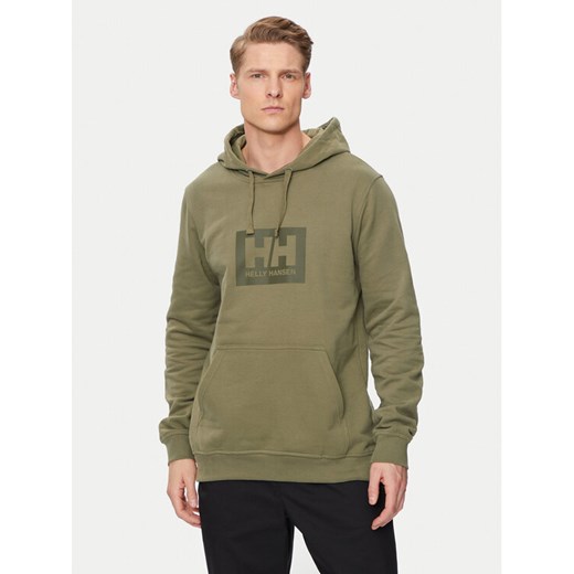 Helly Hansen Bluza Hh Box Hoodie 53289 Zielony Regular Fit ze sklepu MODIVO w kategorii Bluzy męskie - zdjęcie 182657153
