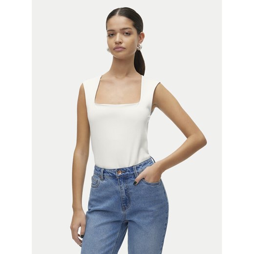Vero Moda Top Million 10312751 Biały Slim Fit ze sklepu MODIVO w kategorii Bluzki damskie - zdjęcie 182657204