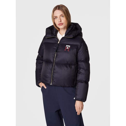 Tommy Hilfiger Kurtka puchowa Monogram WW0WW37479 Granatowy Regular Fit ze sklepu MODIVO w kategorii Kurtki damskie - zdjęcie 182657230