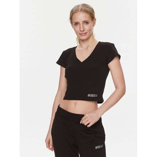 Guess T-Shirt Edie V4RP10 K8RT2 Czarny Regular Fit ze sklepu MODIVO w kategorii Bluzki damskie - zdjęcie 182657254