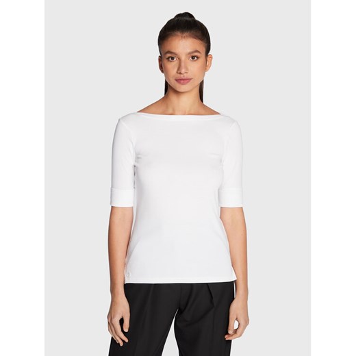 Lauren Ralph Lauren Bluzka 200654963 Biały Regular Fit ze sklepu MODIVO w kategorii Bluzki damskie - zdjęcie 182657343