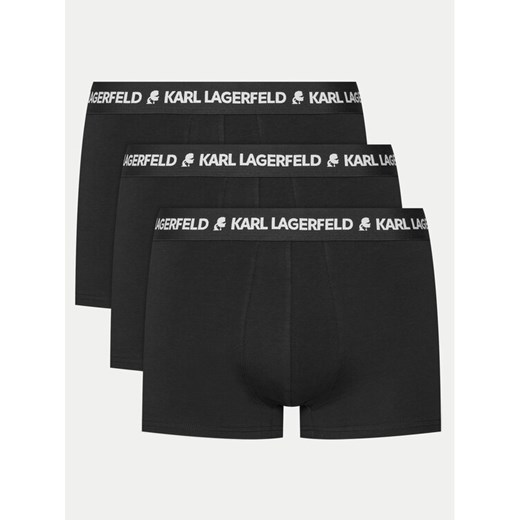KARL LAGERFELD Komplet 3 par bokserek A1M47151 Czarny ze sklepu MODIVO w kategorii Majtki męskie - zdjęcie 182657353