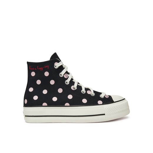 Converse Trampki Chuck Taylor All Star Lift Platform Polka Dots A10688C Czarny ze sklepu MODIVO w kategorii Trampki damskie - zdjęcie 182657360