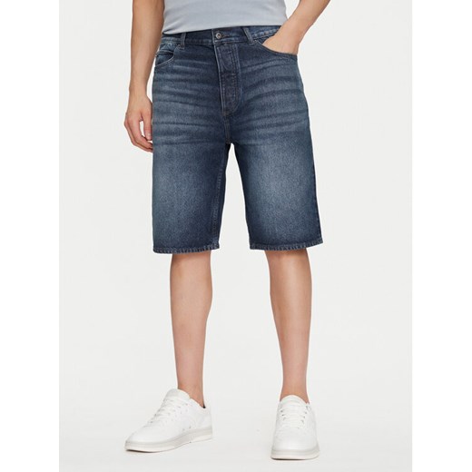 HUGO Szorty jeansowe Skate 50534641 Granatowy Straight Fit ze sklepu MODIVO w kategorii Spodenki męskie - zdjęcie 182657474