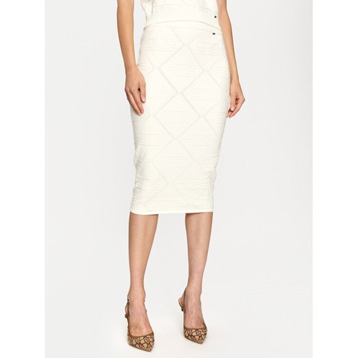 Gaudi Spódnica ołówkowa 421FD73001 Écru Slim Fit ze sklepu MODIVO w kategorii Spódnice - zdjęcie 182657500