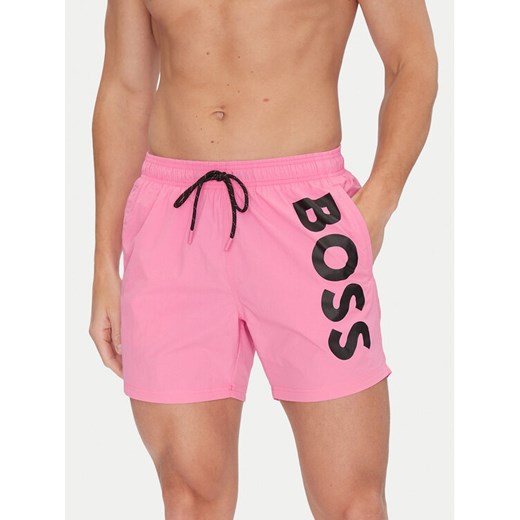 BOSS Szorty kąpielowe Octopus 50514502 Różowy Regular Fit ze sklepu MODIVO w kategorii Kąpielówki - zdjęcie 182657530