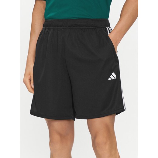 adidas Szorty sportowe Train Essentials Piqué 3-Stripes Training Shorts IB8111 Czarny Regular Fit ze sklepu MODIVO w kategorii Spodenki męskie - zdjęcie 182657583
