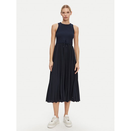 Tommy Hilfiger Sukienka codzienna WW0WW39342 Granatowy Regular Fit ze sklepu MODIVO w kategorii Sukienki - zdjęcie 182657593